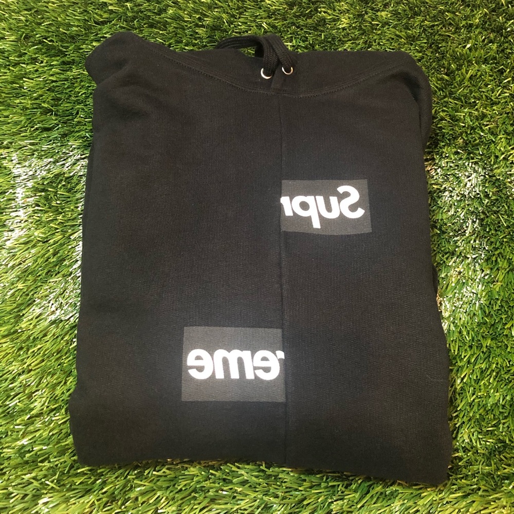 Supreme Comme Des Garcons Split Box Logo Hoodie